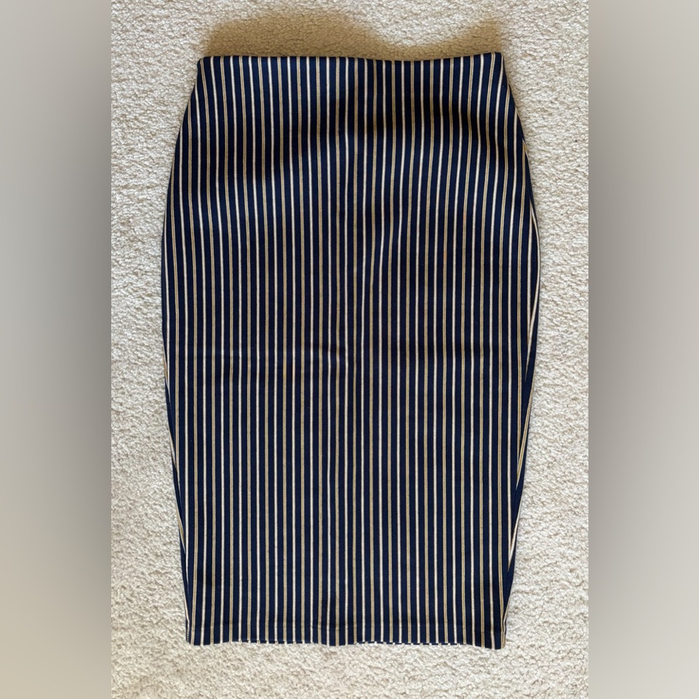 Zara Striped Pencil Skirt